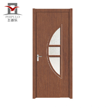 2018 para el diseño de la casa moderna puerta de madera de PVC precio de fábrica decorativa